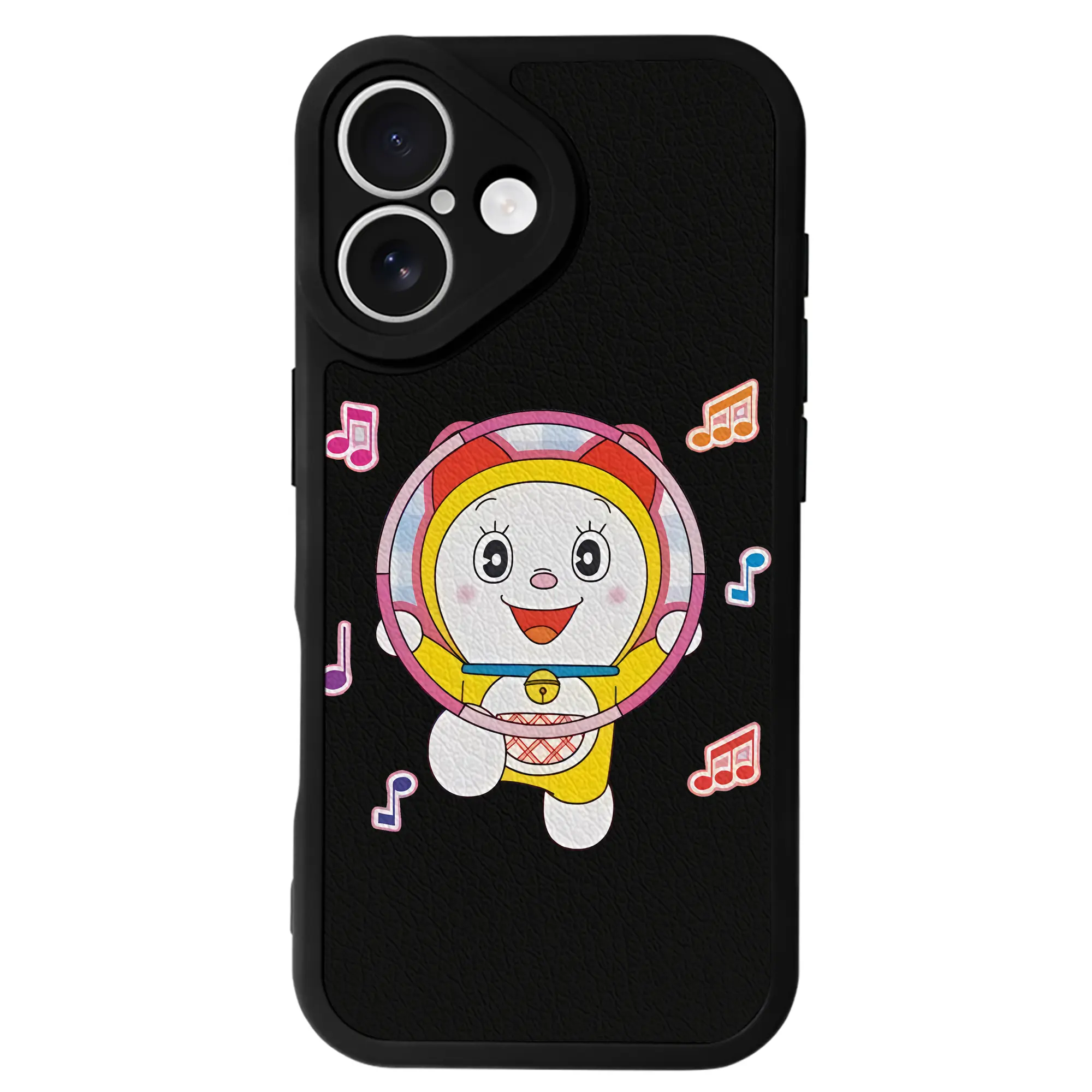 ドラえもん グッズ ドラミ - IPhone 16シリーズ対応 ・ シリコンスマホケース ・ レザー調 ・ 高精度フィット ・ 耐衝撃 ・ ワイヤレス充電対応 ・ 精密カット